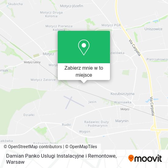 Mapa Damian Panko Uslugi Instalacyjne i Remontowe