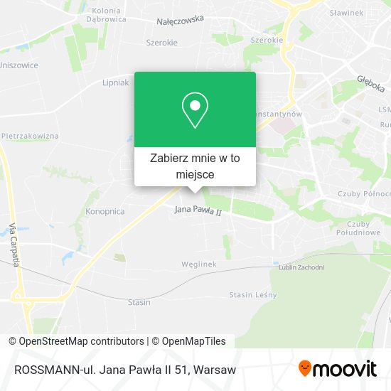 Mapa ROSSMANN-ul. Jana Pawła II 51