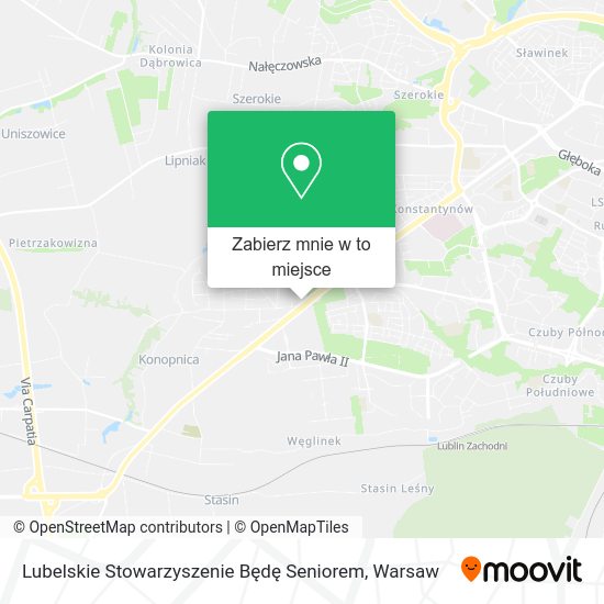 Mapa Lubelskie Stowarzyszenie Będę Seniorem