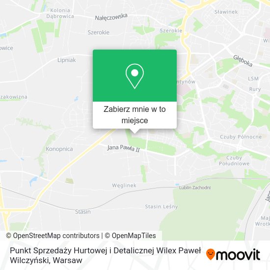 Mapa Punkt Sprzedaży Hurtowej i Detalicznej Wilex Paweł Wilczyński