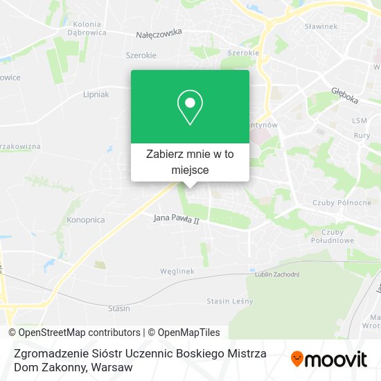 Mapa Zgromadzenie Sióstr Uczennic Boskiego Mistrza Dom Zakonny