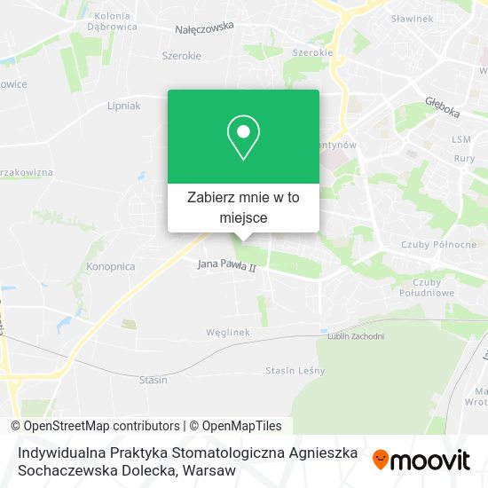 Mapa Indywidualna Praktyka Stomatologiczna Agnieszka Sochaczewska Dolecka