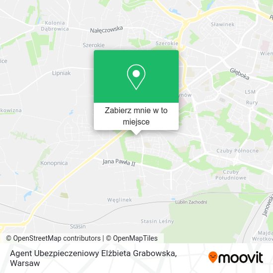 Mapa Agent Ubezpieczeniowy Elżbieta Grabowska