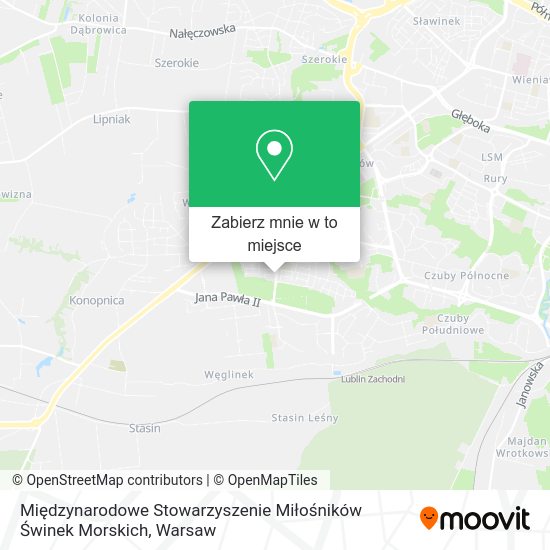 Mapa Międzynarodowe Stowarzyszenie Miłośników Świnek Morskich