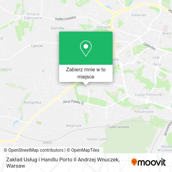 Mapa Zakład Usług i Handlu Porto II Andrzej Wnuczek