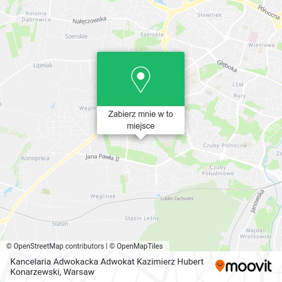 Mapa Kancelaria Adwokacka Adwokat Kazimierz Hubert Konarzewski