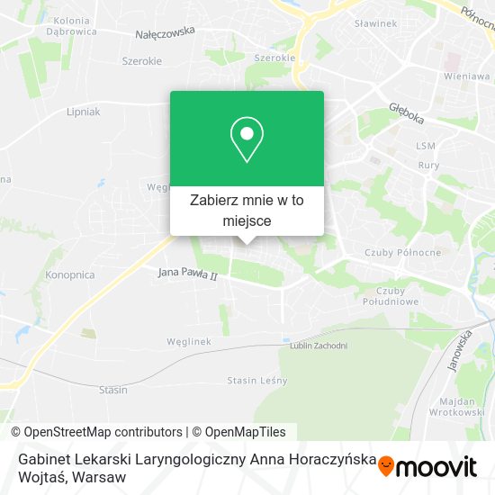 Mapa Gabinet Lekarski Laryngologiczny Anna Horaczyńska Wojtaś