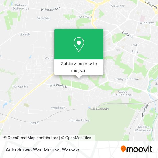 Mapa Auto Serwis Wac Monika