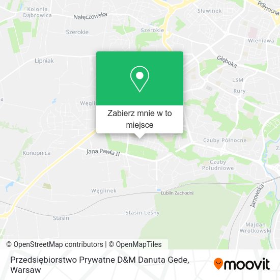 Mapa Przedsiębiorstwo Prywatne D&M Danuta Gede