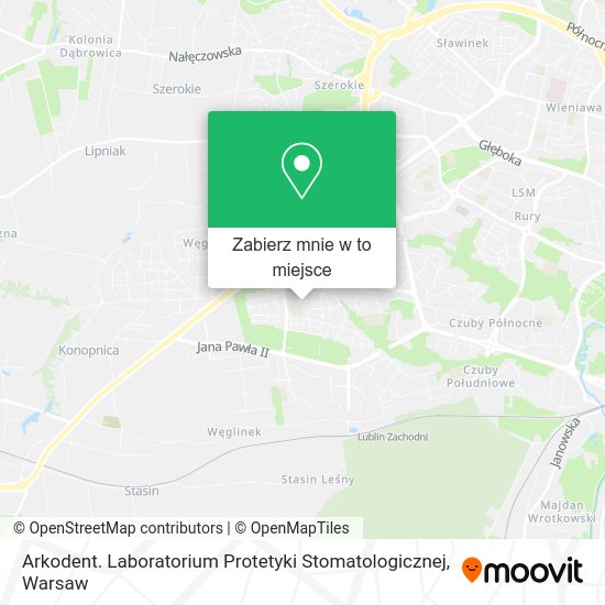 Mapa Arkodent. Laboratorium Protetyki Stomatologicznej