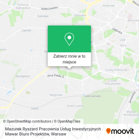 Mapa Mazurek Ryszard Pracownia Usług Inwestycyjnych Mawar Biuro Projektów