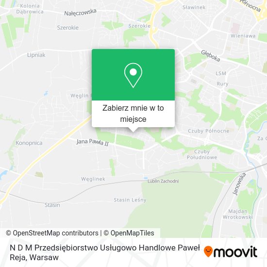 Mapa N D M Przedsiębiorstwo Usługowo Handlowe Paweł Reja