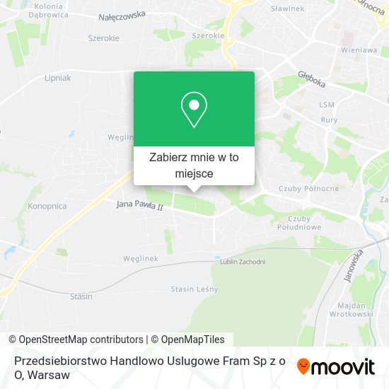 Mapa Przedsiebiorstwo Handlowo Uslugowe Fram Sp z o O