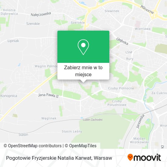 Mapa Pogotowie Fryzjerskie Natalia Karwat