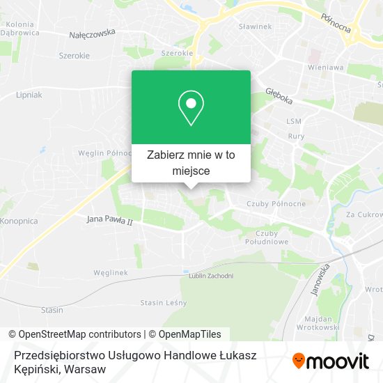 Mapa Przedsiębiorstwo Usługowo Handlowe Łukasz Kępiński