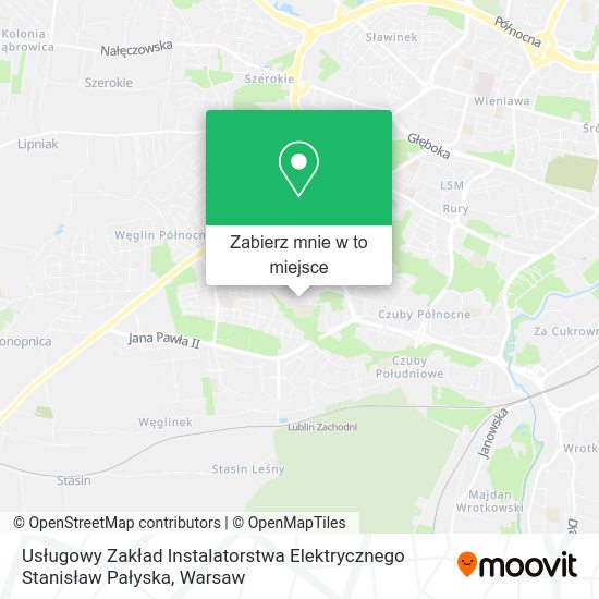 Mapa Usługowy Zakład Instalatorstwa Elektrycznego Stanisław Pałyska