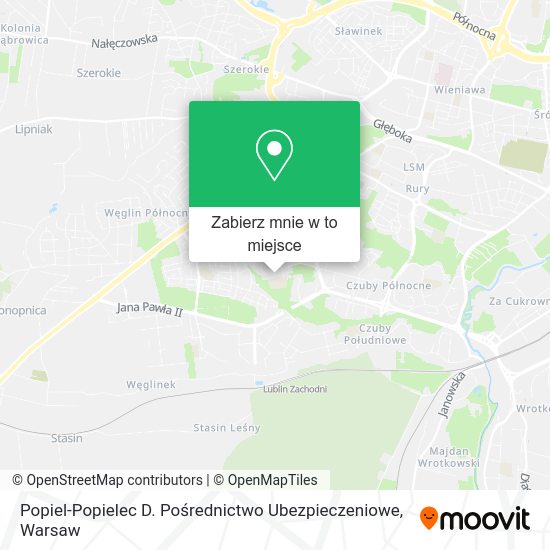 Mapa Popiel-Popielec D. Pośrednictwo Ubezpieczeniowe