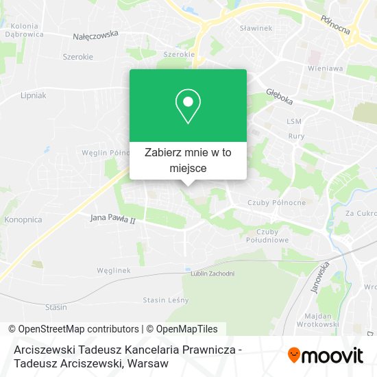 Mapa Arciszewski Tadeusz Kancelaria Prawnicza - Tadeusz Arciszewski