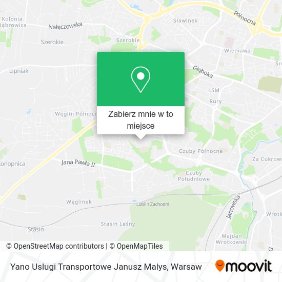 Mapa Yano Uslugi Transportowe Janusz Malys