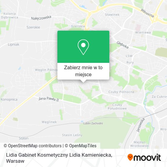 Mapa Lidia Gabinet Kosmetyczny Lidia Kamieniecka