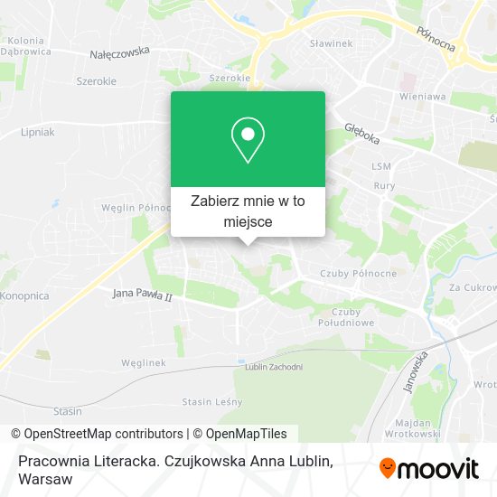 Mapa Pracownia Literacka. Czujkowska Anna Lublin