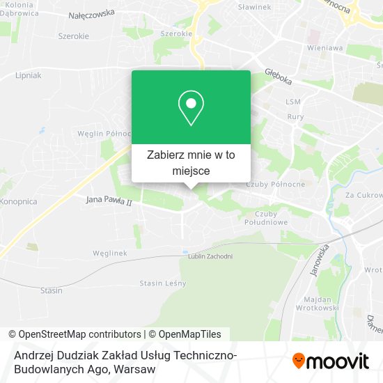 Mapa Andrzej Dudziak Zakład Usług Techniczno-Budowlanych Ago