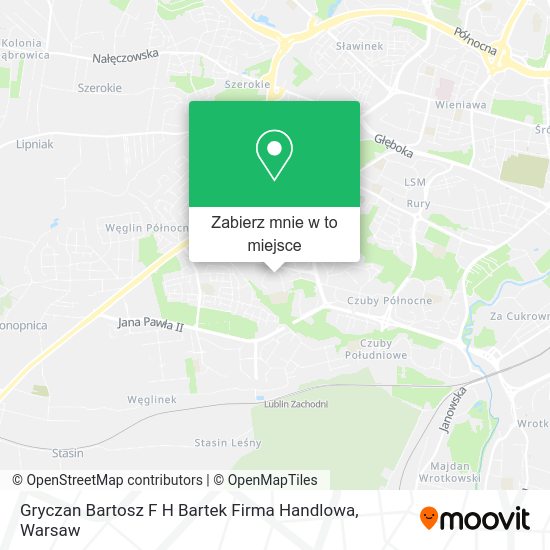 Mapa Gryczan Bartosz F H Bartek Firma Handlowa