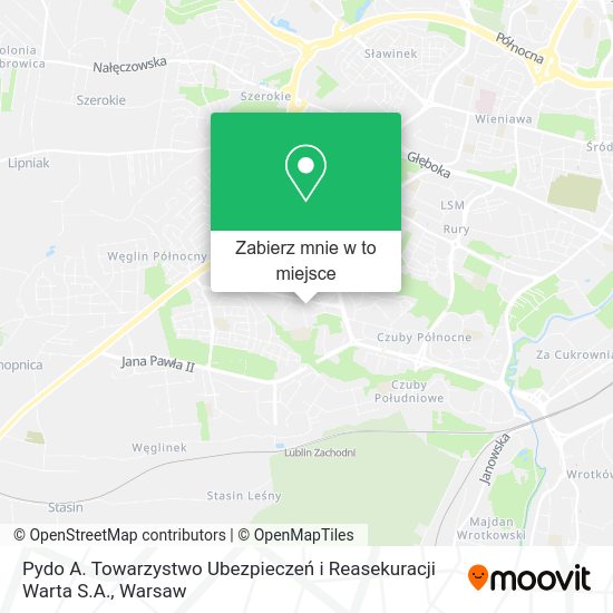 Mapa Pydo A. Towarzystwo Ubezpieczeń i Reasekuracji Warta S.A.