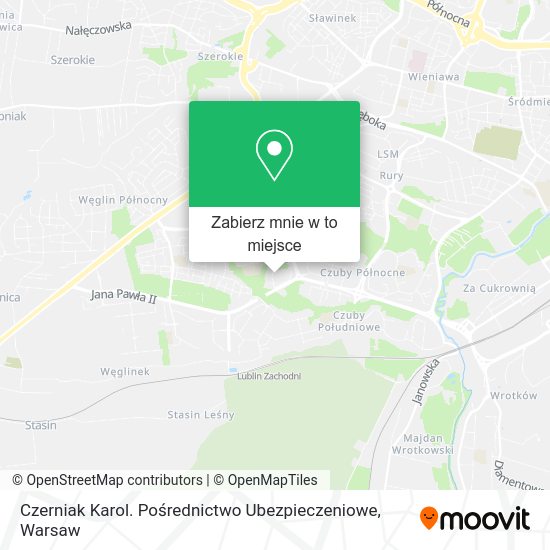 Mapa Czerniak Karol. Pośrednictwo Ubezpieczeniowe