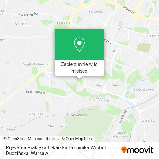 Mapa Prywatna Praktyka Lekarska Dominika Wróbel Dudzińska