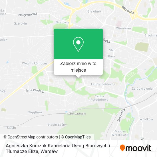 Mapa Agnieszka Kurczuk Kancelaria Usług Biurowych i Tłumacze Eliza