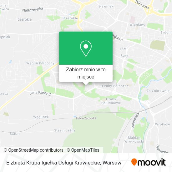 Mapa Elżbieta Krupa Igiełka Usługi Krawieckie