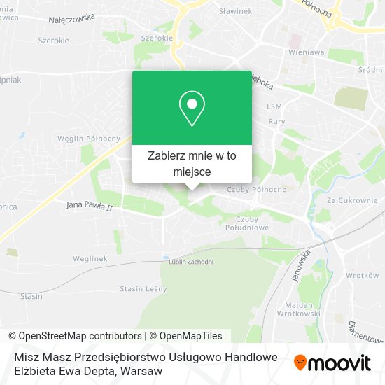 Mapa Misz Masz Przedsiębiorstwo Usługowo Handlowe Elżbieta Ewa Depta