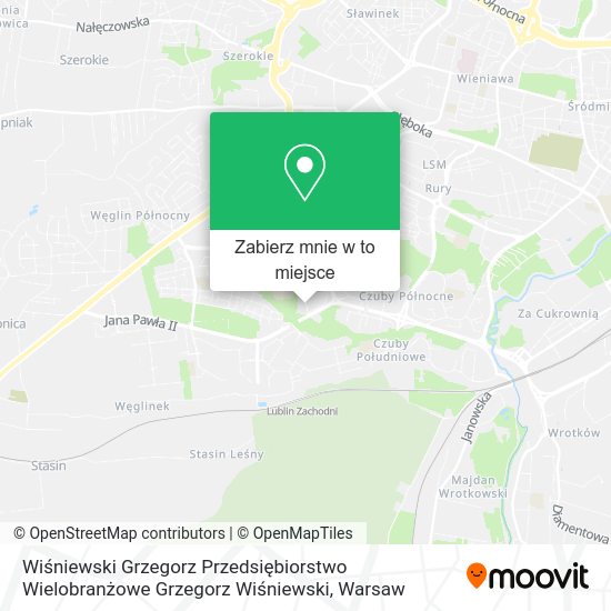 Mapa Wiśniewski Grzegorz Przedsiębiorstwo Wielobranżowe Grzegorz Wiśniewski