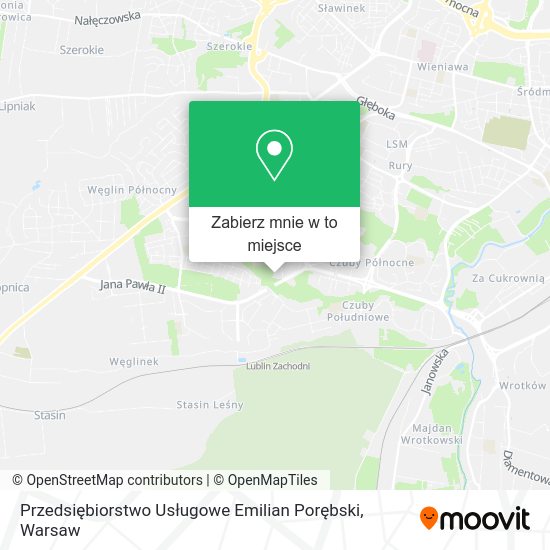 Mapa Przedsiębiorstwo Usługowe Emilian Porębski