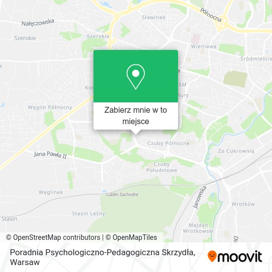 Mapa Poradnia Psychologiczno-Pedagogiczna Skrzydła