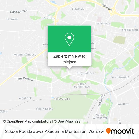 Mapa Szkoła Podstawowa Akademia Montessori