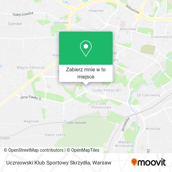 Mapa Uczniowski Klub Sportowy Skrzydła