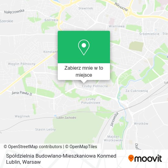 Mapa Spółdzielnia Budowlano-Mieszkaniowa Konmed Lublin