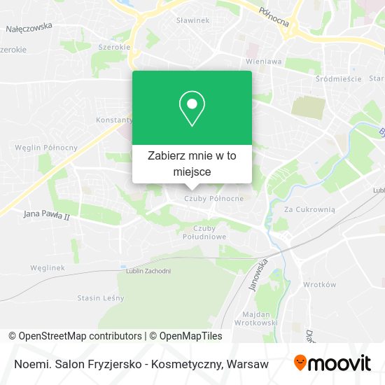 Mapa Noemi. Salon Fryzjersko - Kosmetyczny