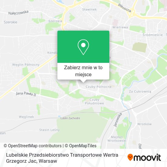 Mapa Lubelskie Przedsiebiorstwo Transportowe Wertra Grzegorz Jac