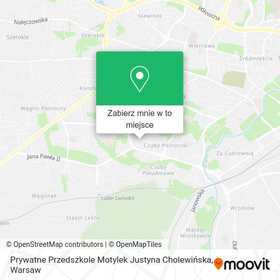 Mapa Prywatne Przedszkole Motylek Justyna Cholewińska