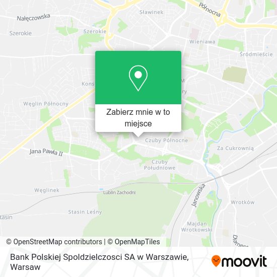 Mapa Bank Polskiej Spoldzielczosci SA w Warszawie