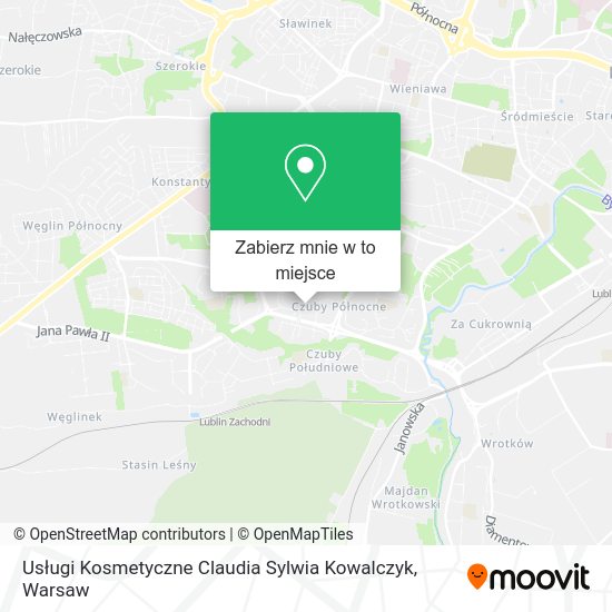 Mapa Usługi Kosmetyczne Claudia Sylwia Kowalczyk