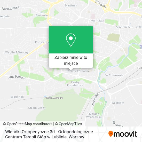 Mapa Wkładki Ortopedyczne 3d - Ortopodologiczne Centrum Terapii Stóp w Lublinie