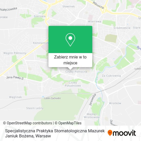 Mapa Specjalistyczna Praktyka Stomatologiczna Mazurek Janiuk Bożena