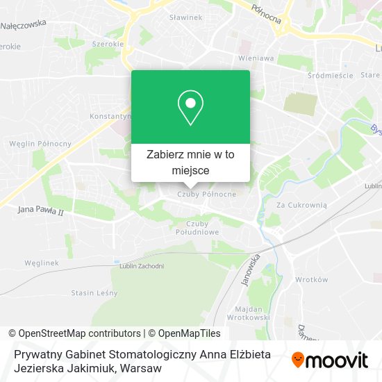 Mapa Prywatny Gabinet Stomatologiczny Anna Elżbieta Jezierska Jakimiuk