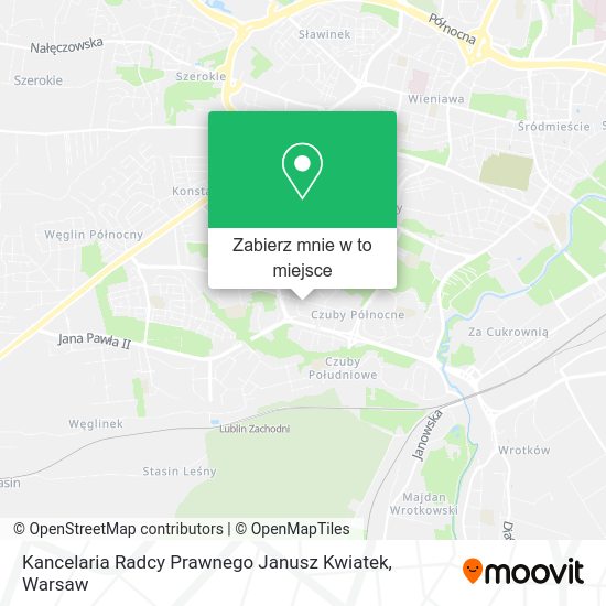 Mapa Kancelaria Radcy Prawnego Janusz Kwiatek