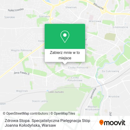 Mapa Zdrowa Stopa. Specjalistyczna Pielęgnacja Stóp Joanna Kołodyńska