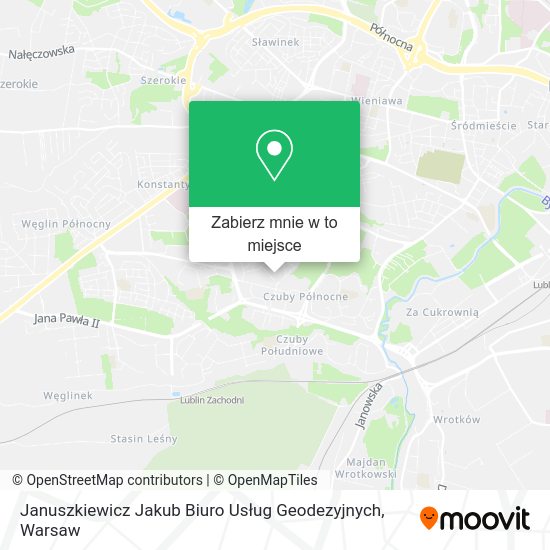 Mapa Januszkiewicz Jakub Biuro Usług Geodezyjnych